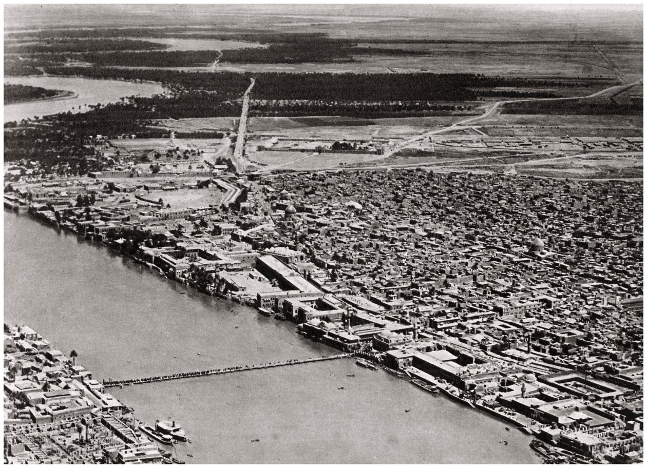 Bagdá de um avião, Iraque, 1925 de A. Kerim