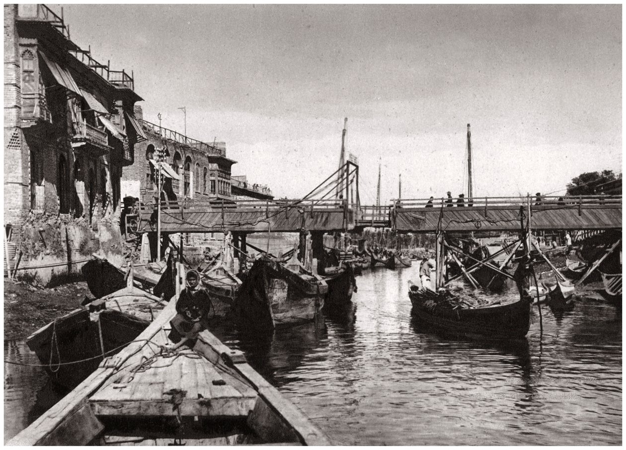 A ponte de Whiteley, Ashar Creek, Basra, Iraque, 1925 de A. Kerim
