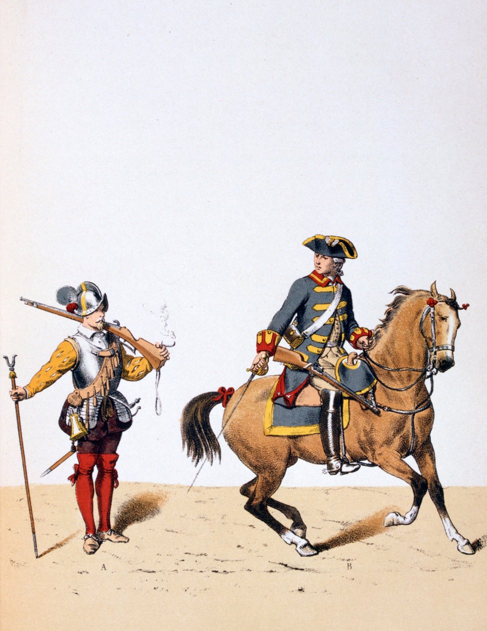 Tropas reais francesas, c1750 1887 de A. Lemercier