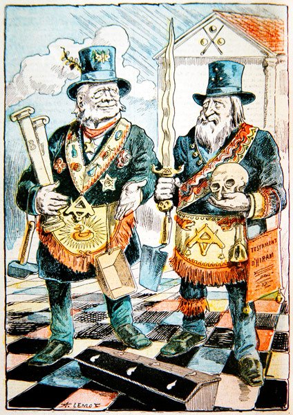 "The Two Soothsayers", c. 1899 (cor litho) de A Lemot