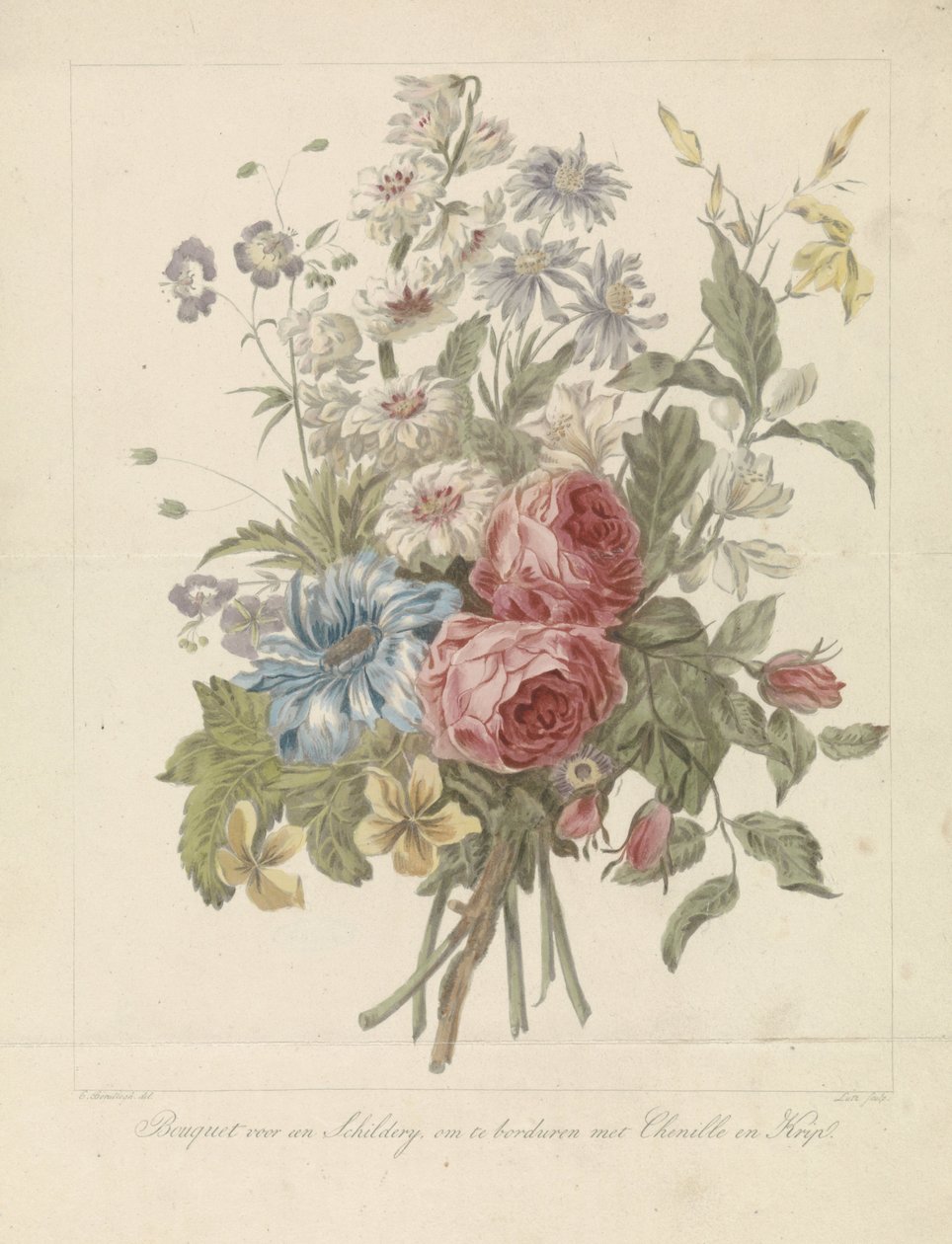 Bouquet, Modelo para bordar de A. Lutz