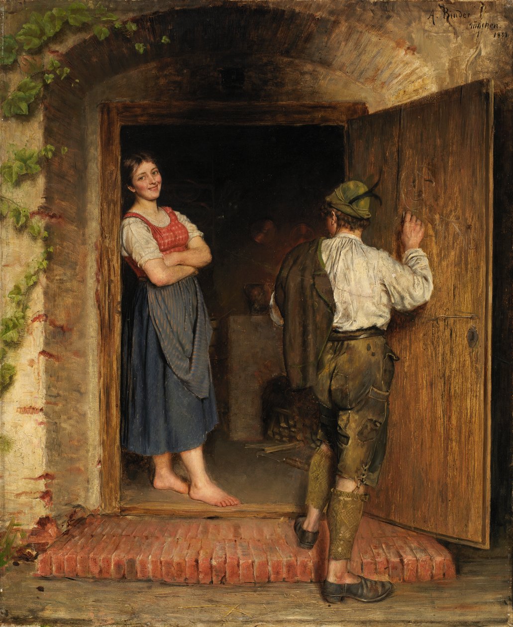 Desenho na porta, 1887. de A. Rinder