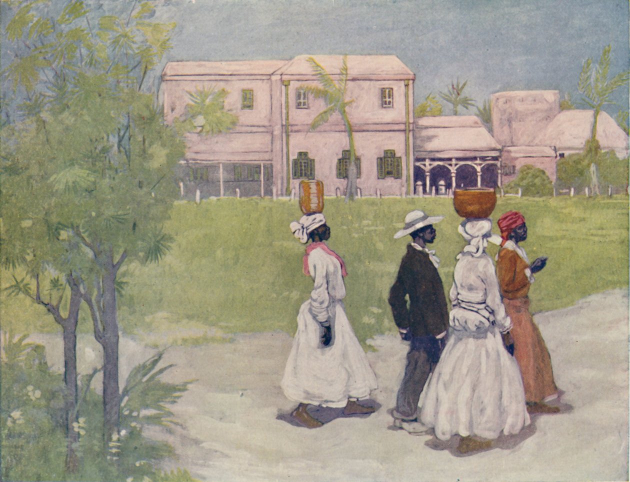 Black Going To Work, Barbados, 1916 de A. S. Forrest
