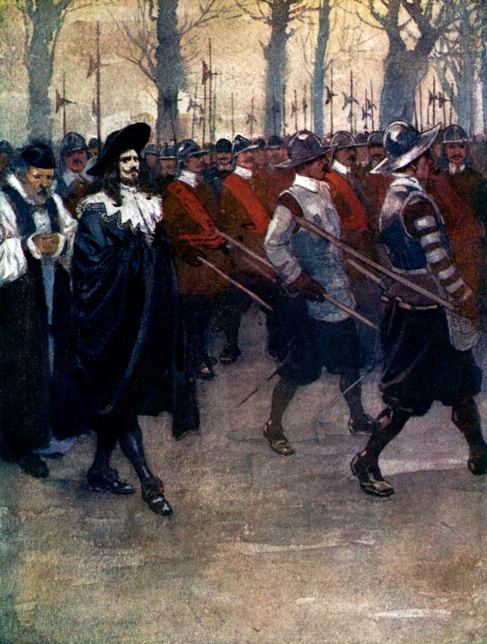 Carlos, o rei, caminhou pela última vez pelas ruas de Londres, 1649, 1905. de A. S. Forrest