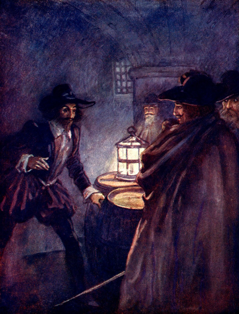 Homens severos com espadas desembainhadas o cercaram, 1605, 1905. de A. S. Forrest