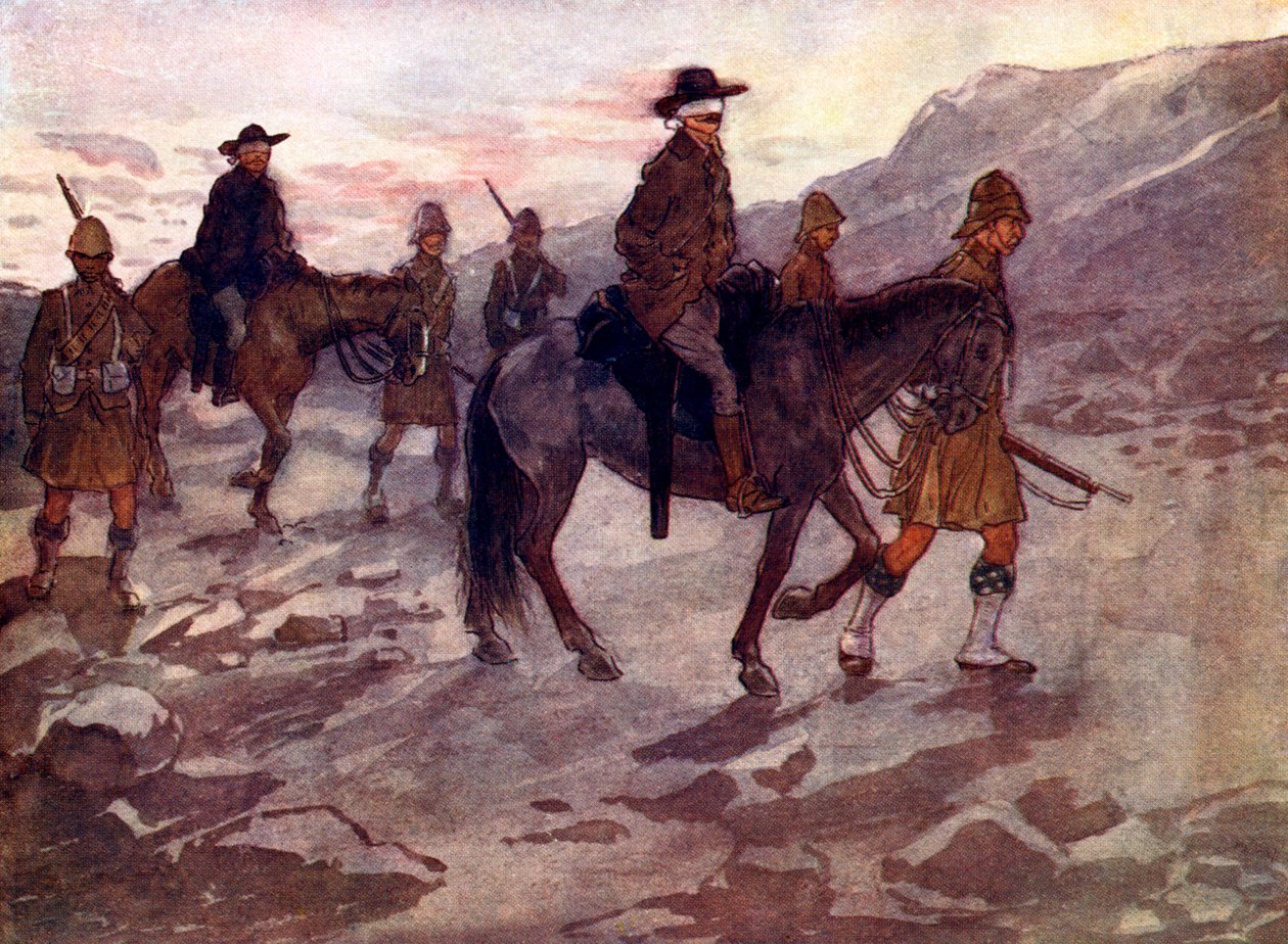 Os líderes bôeres foram vendados e guardados por soldados da Guarda Negra, 1902, 1905. de A. S. Forrest