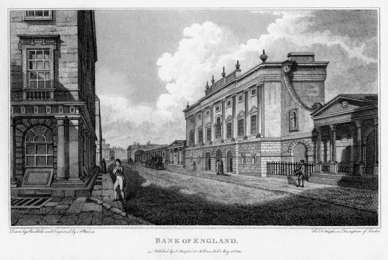 Banco da Inglaterra, cidade de Londres, 1805. de A Warren