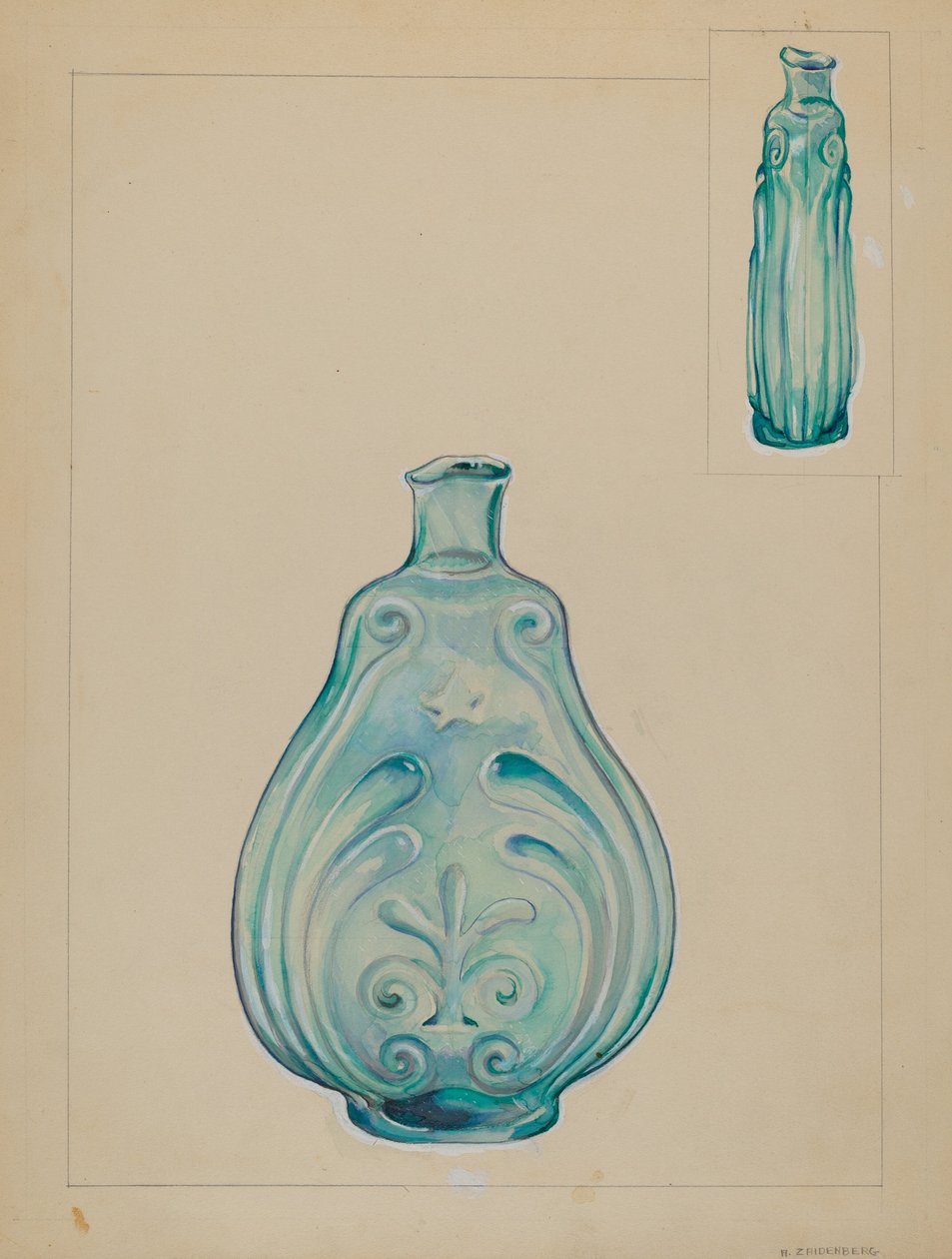 Garrafa de vidro de A. Zaidenberg