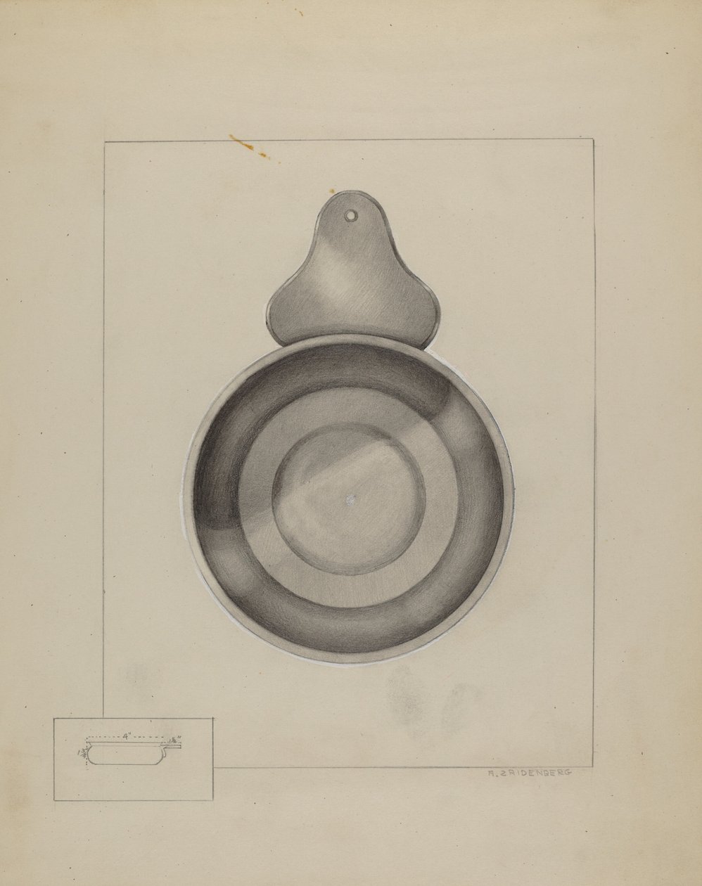 Porringer de Estanho de A. Zaidenberg
