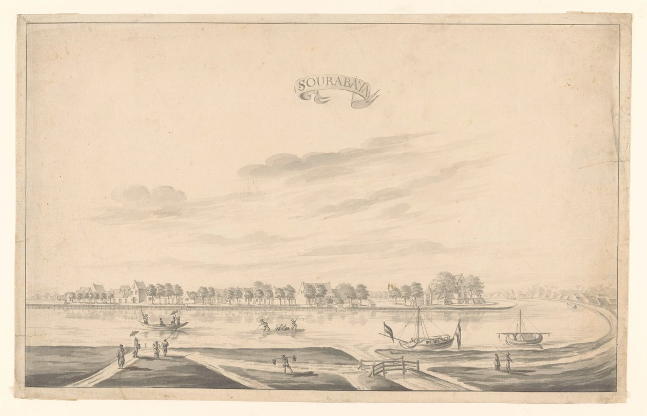 Vista de Surabaya
Sourabaya (título sobre o objecto) de A. de Nelly (possibly)