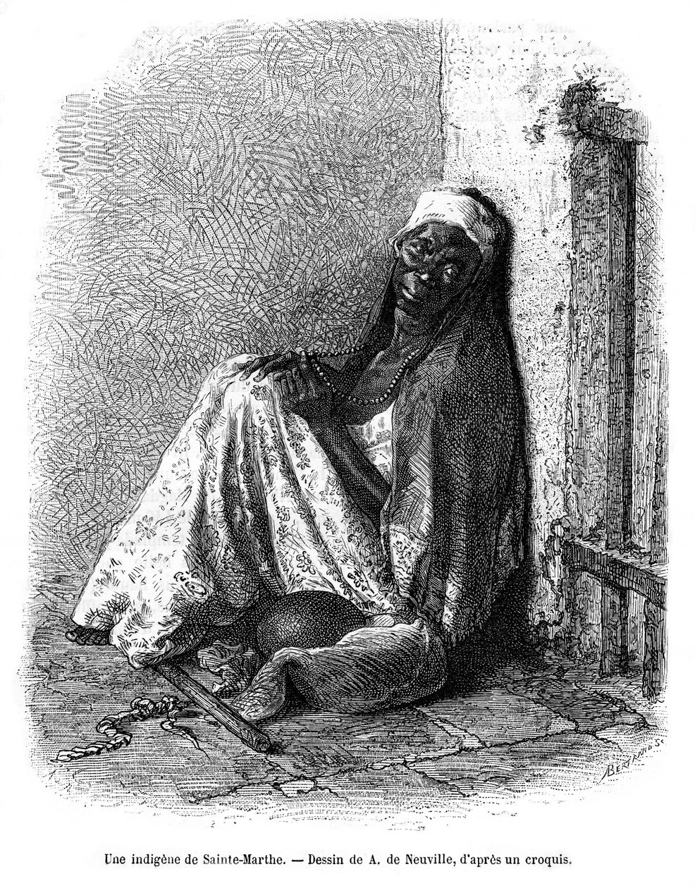 Uma mulher de Santa Marta, Colômbia, século XIX de A. de Neuville