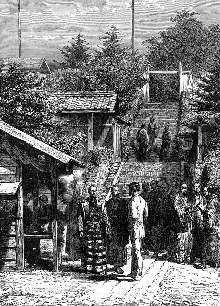 Guardas da Legação Suíça, Yedo Tóquio, século XIX. de A. de Neuville
