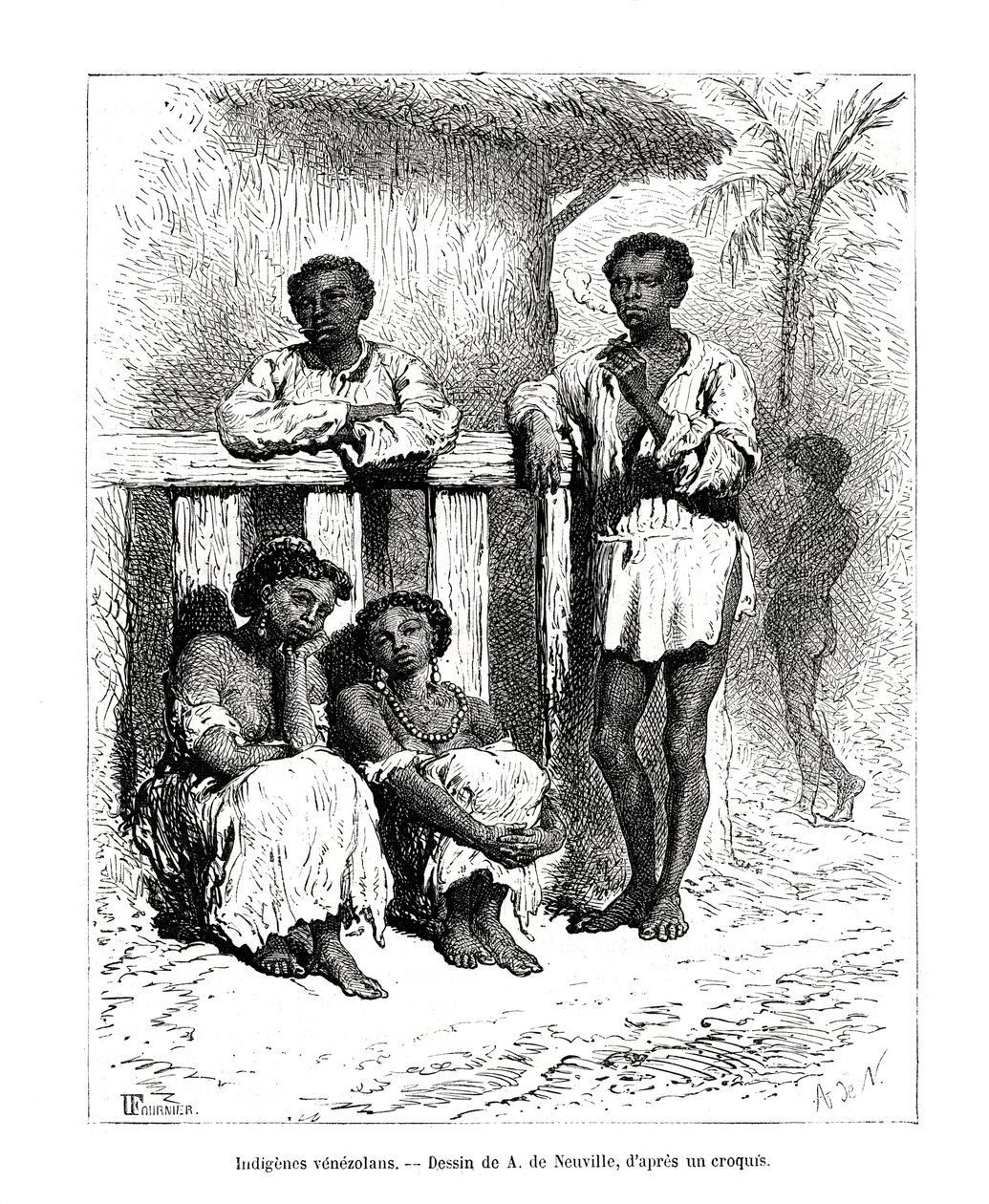 Povos indígenas, Venezuela, século XIX de A. de Neuville