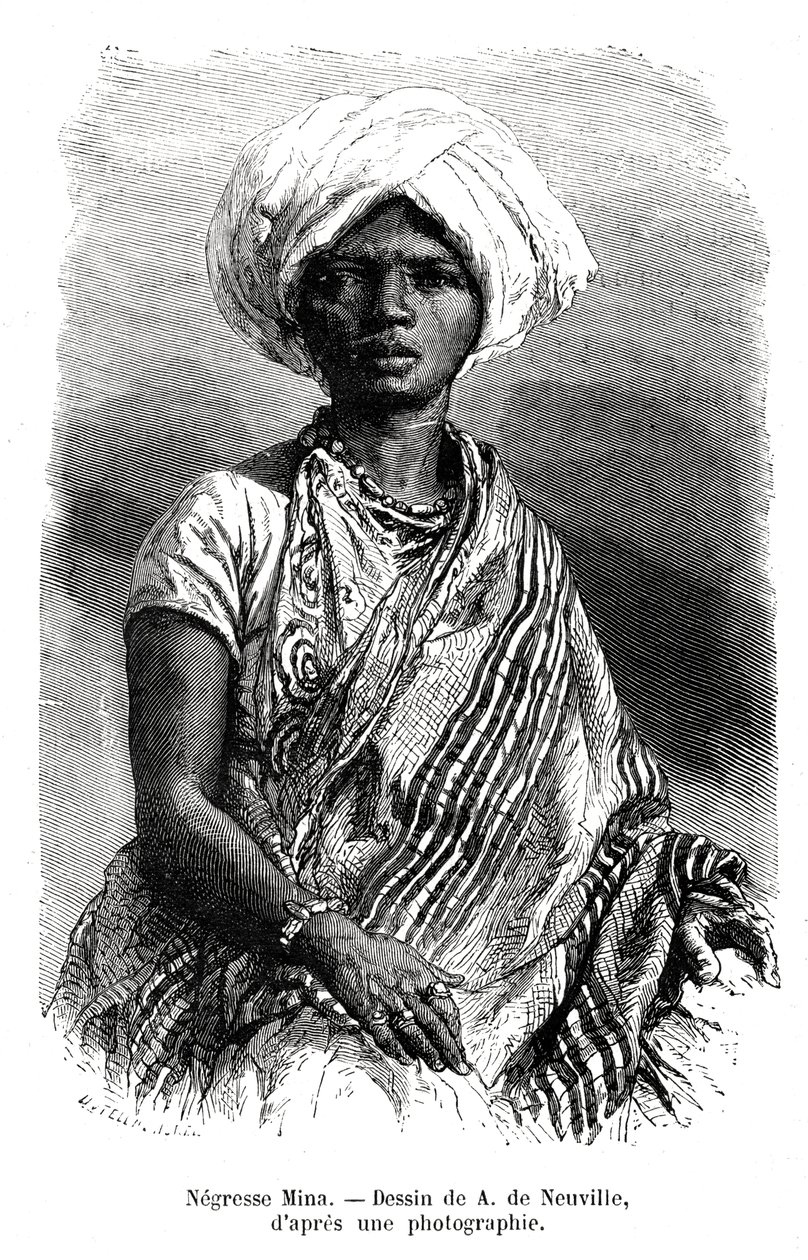 Negresse Mina, Brasil, século XIX de A. de Neuville