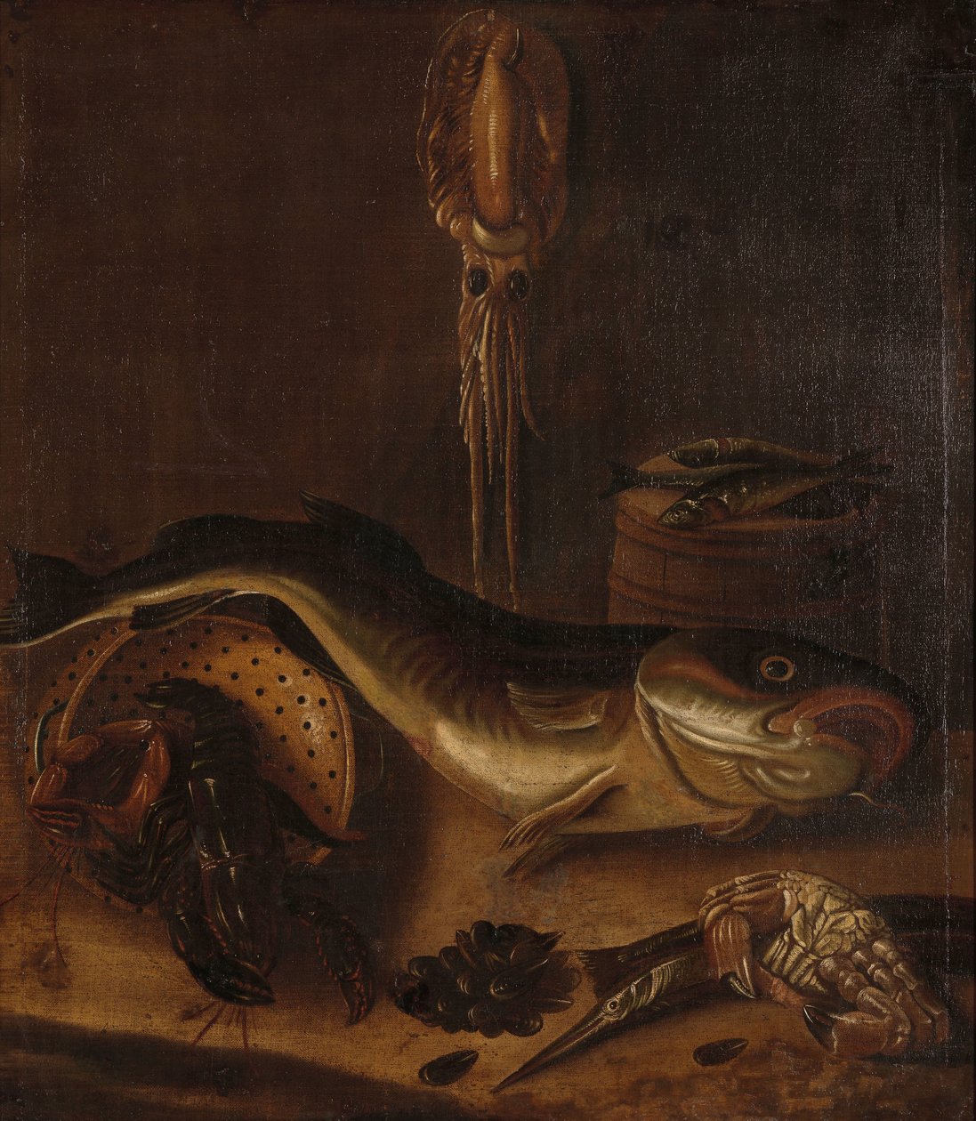 Natureza morta com peixe de A. van Doeff