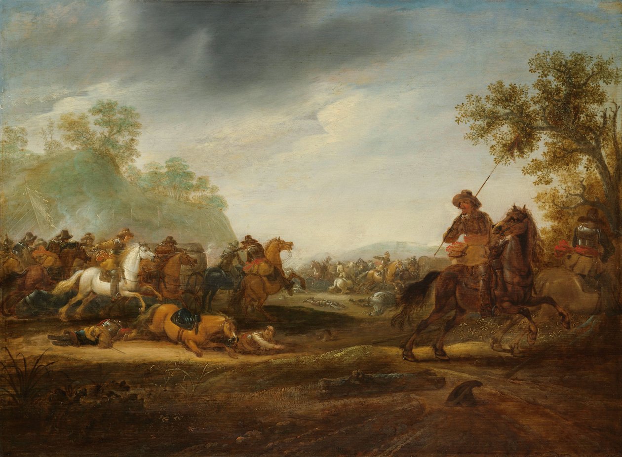 Escaramuça de Cavalaria de A. van Hoef (attributed to)