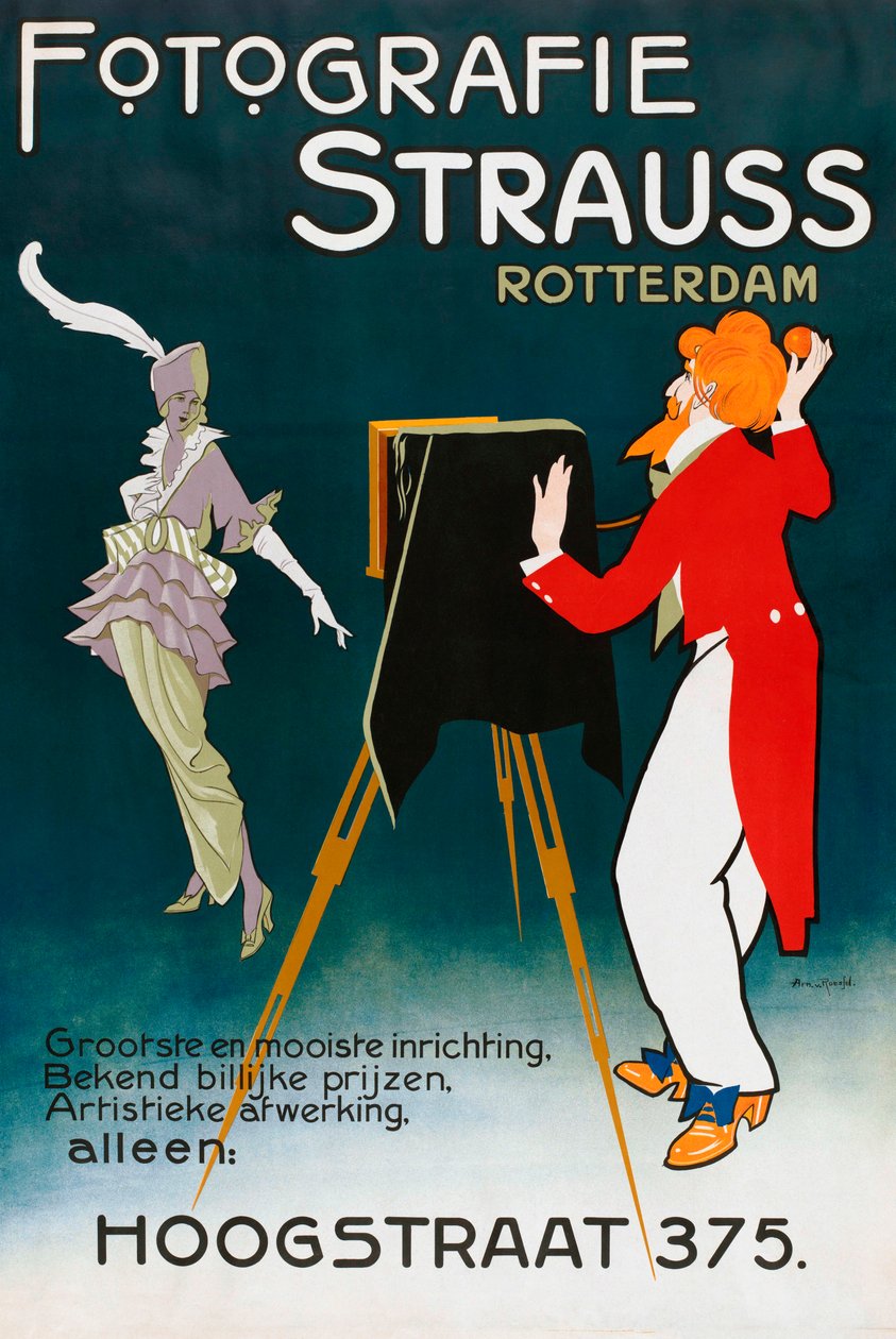 1914 cartaz publicitário estúdio fotográfico de A. von Roessel