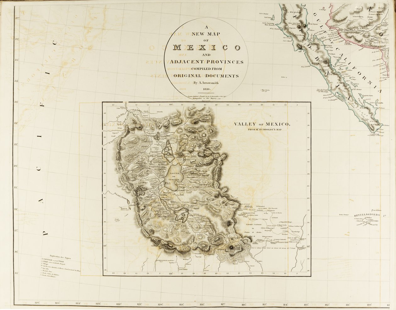 Um novo mapa do México e das províncias adjacentes de Aaron Arrowsmith