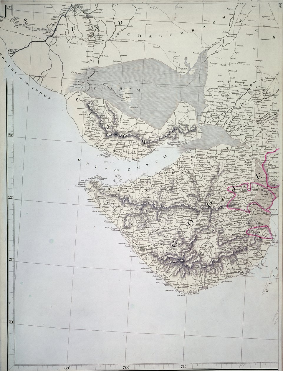 Mapa da Índia Ocidental, 1816 de Aaron Arrowsmith