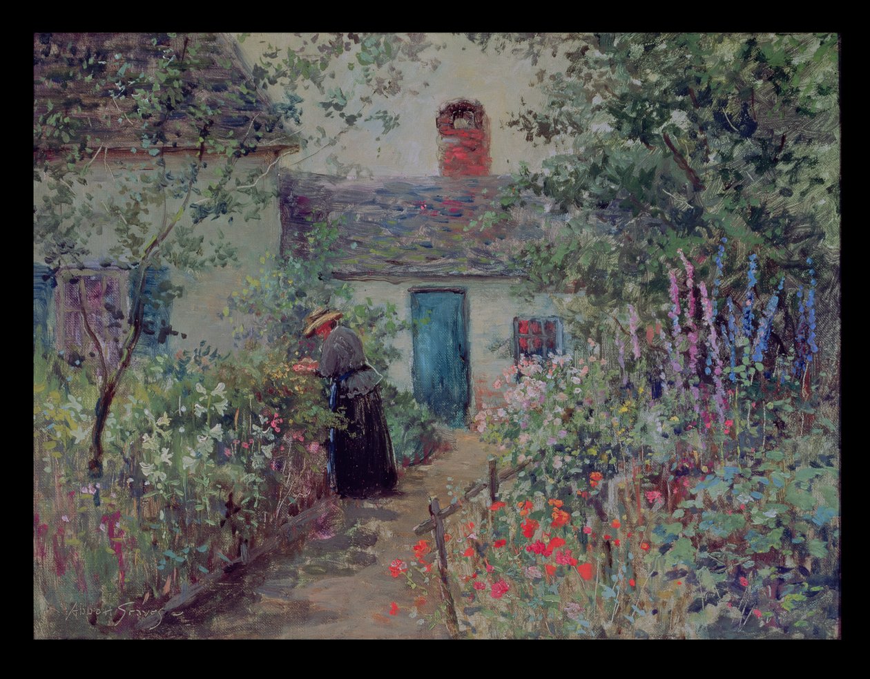 O jardim de flores, c.1900 de Abbott Fuller Graves