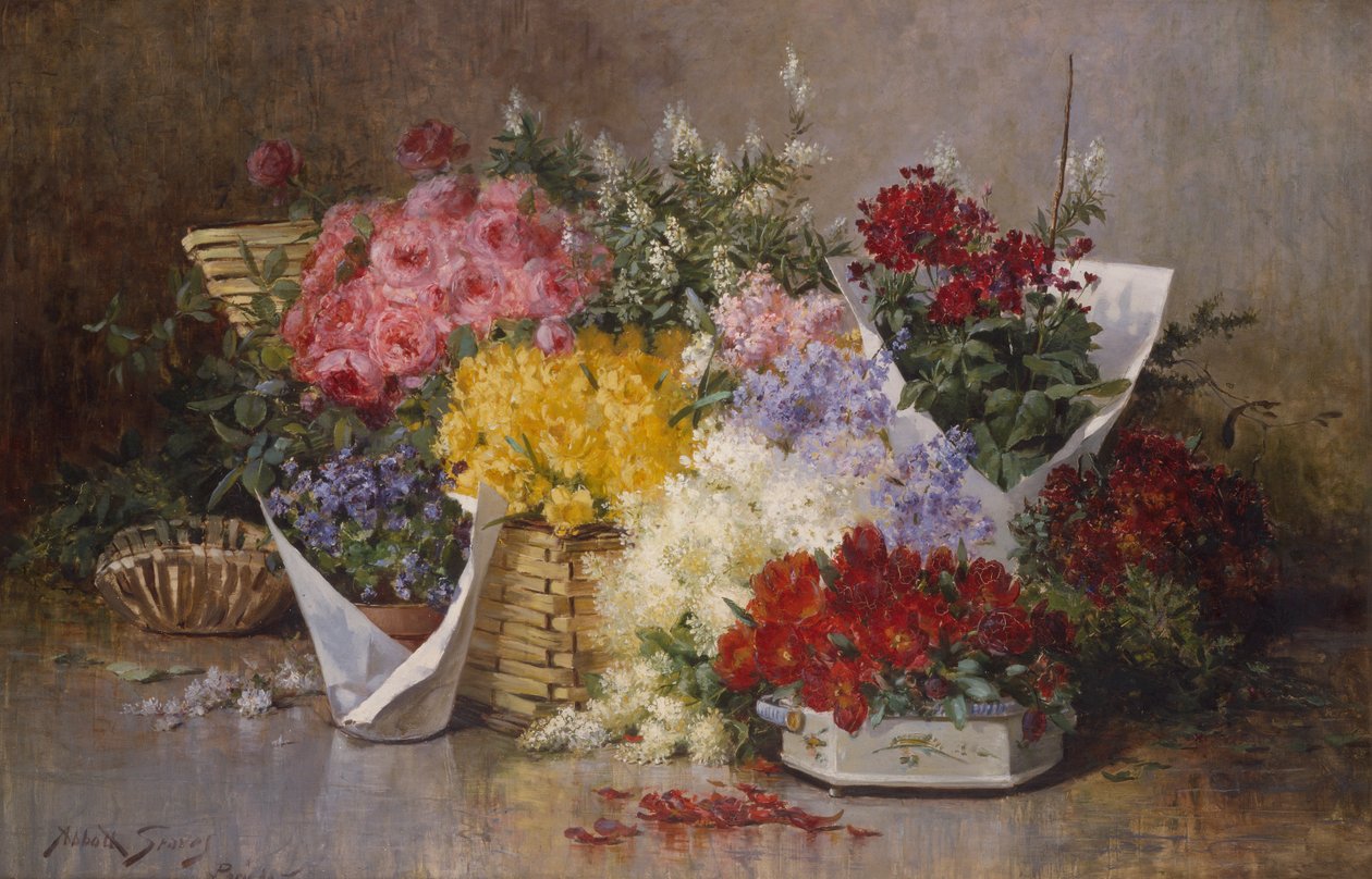 Natureza Morta Floral (óleo sobre tela) de Abbott Fuller Graves