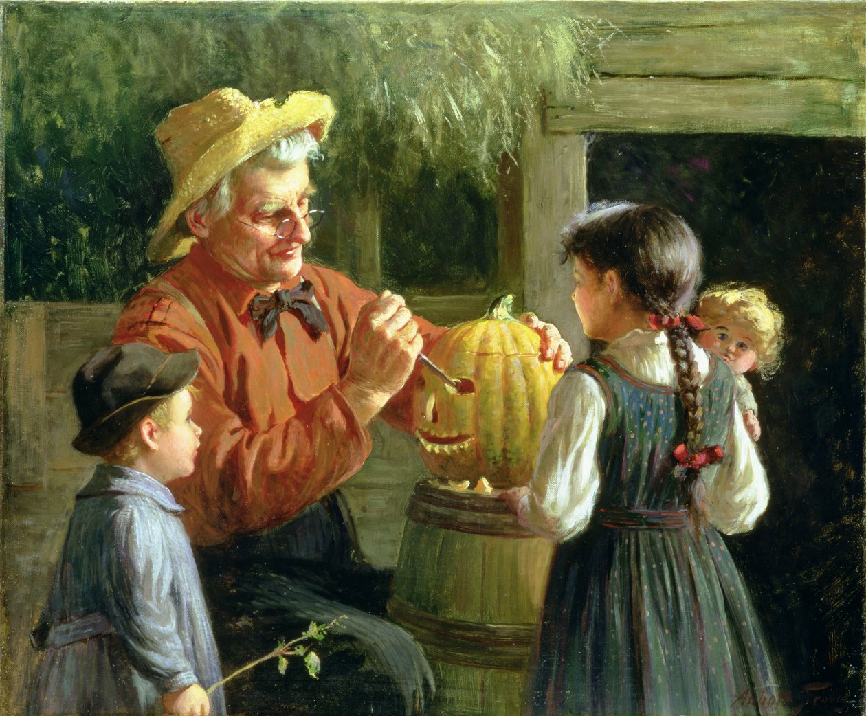 Jack-o-Lantern (óleo sobre tela) de Abbott Fuller Graves
