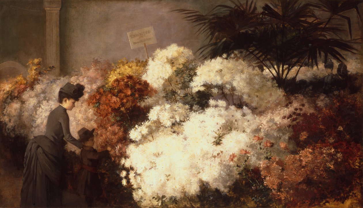 The Chrysanthemum Show (óleo sobre tela) de Abbott Fuller Graves