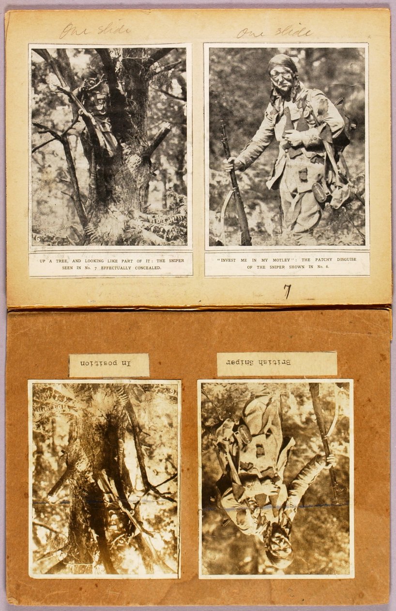 Britische Scharfschützen-Tarnung (frühe Bilder), Studienmappe für das Buch Concealing Coloration in the Animal Kingdom de Abbott Handerson Thayer