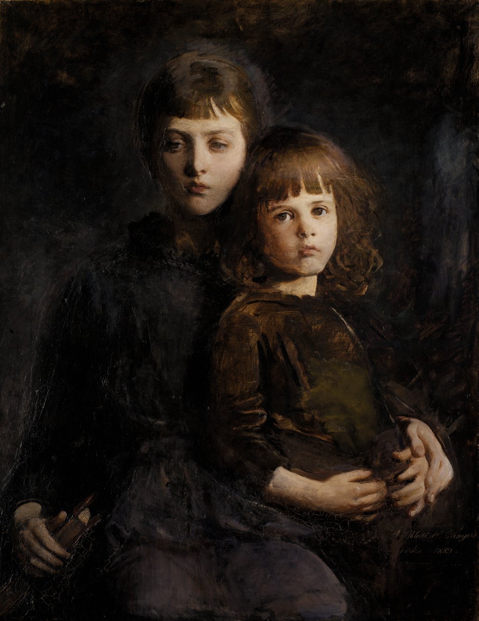 Irmão e irmã Mary e Gerald Thayer, 1889. de Abbott Handerson Thayer