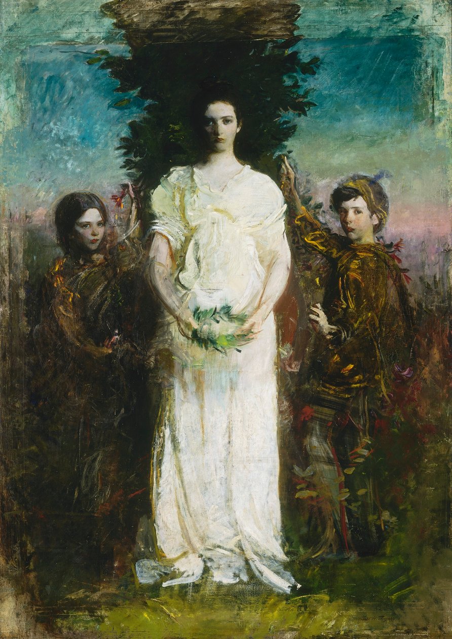 Os meus filhos (Mary, Gerald e Gladys Thayer) de Abbott Handerson Thayer