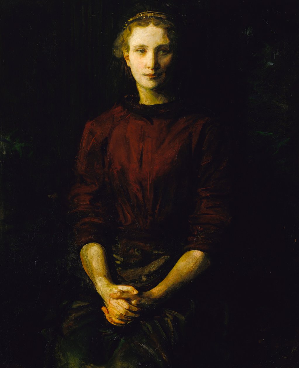 Retrato de uma senhora Sra. William B. Cabot, 1900-1902. de Abbott Handerson Thayer