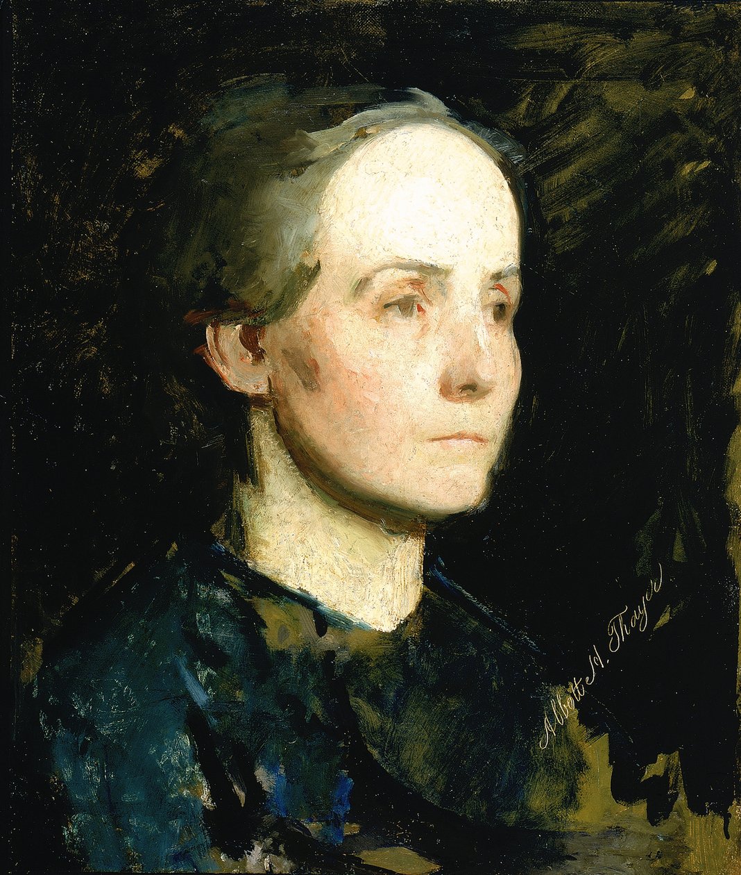 Retrato de uma mulher Miss Gertrude Bloede, ca. 1881. de Abbott Handerson Thayer