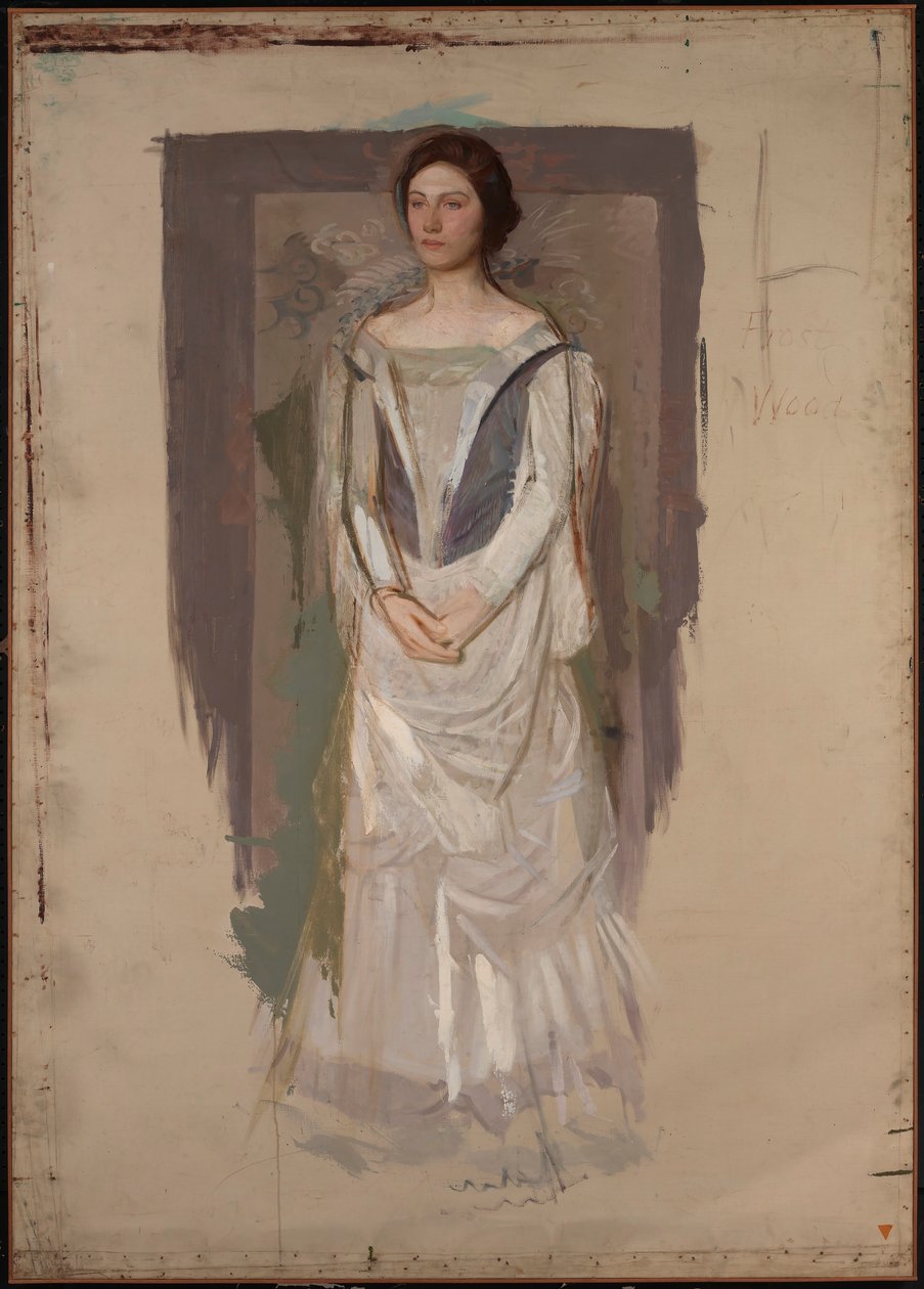 Mulher de pé de Abbott Handerson Thayer