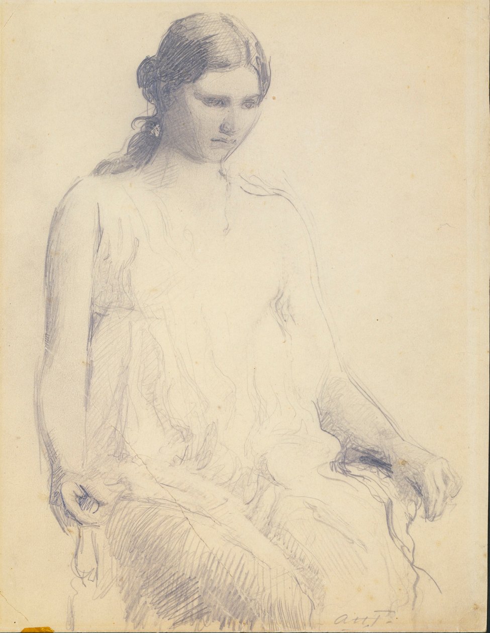 Estudo de uma jovem mulher de Abbott Handerson Thayer