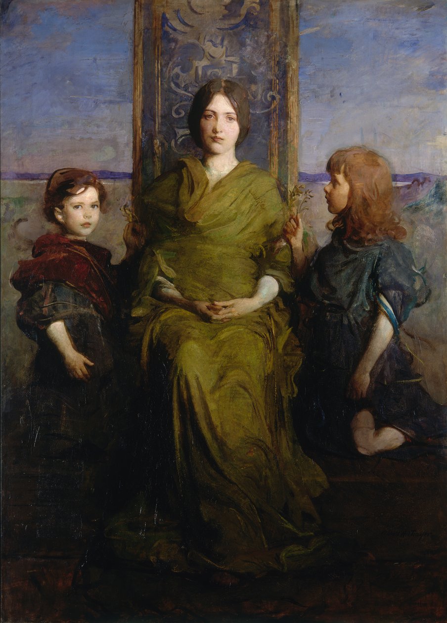 Virgem Entronizada, 1891. de Abbott Handerson Thayer