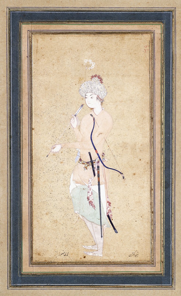 Um jovem arqueiro, c. 1580 de Abd Allah Musawwir
