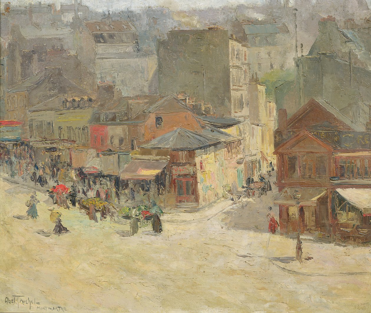 Cena rua, em, montmartre de Abel Truchet