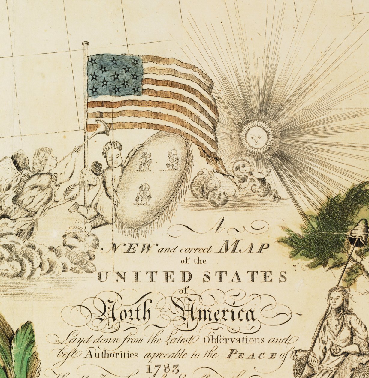 Primeiro mapa nacional da América, 1784 de Abel Buell