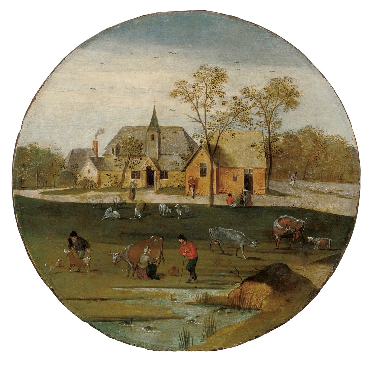 O mês de abril, c.1606 de Abel Grimmer or Grimer