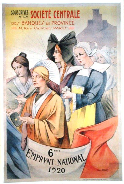 Cartaz publicitário do Sexto Empréstimo Nacional de Abel Mignon