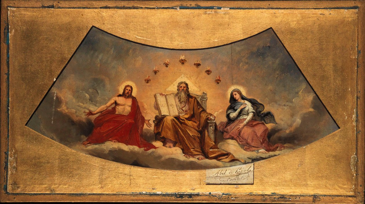 Francês: Le Père éternel, le Christ et la Vierge de Abel de Pujol