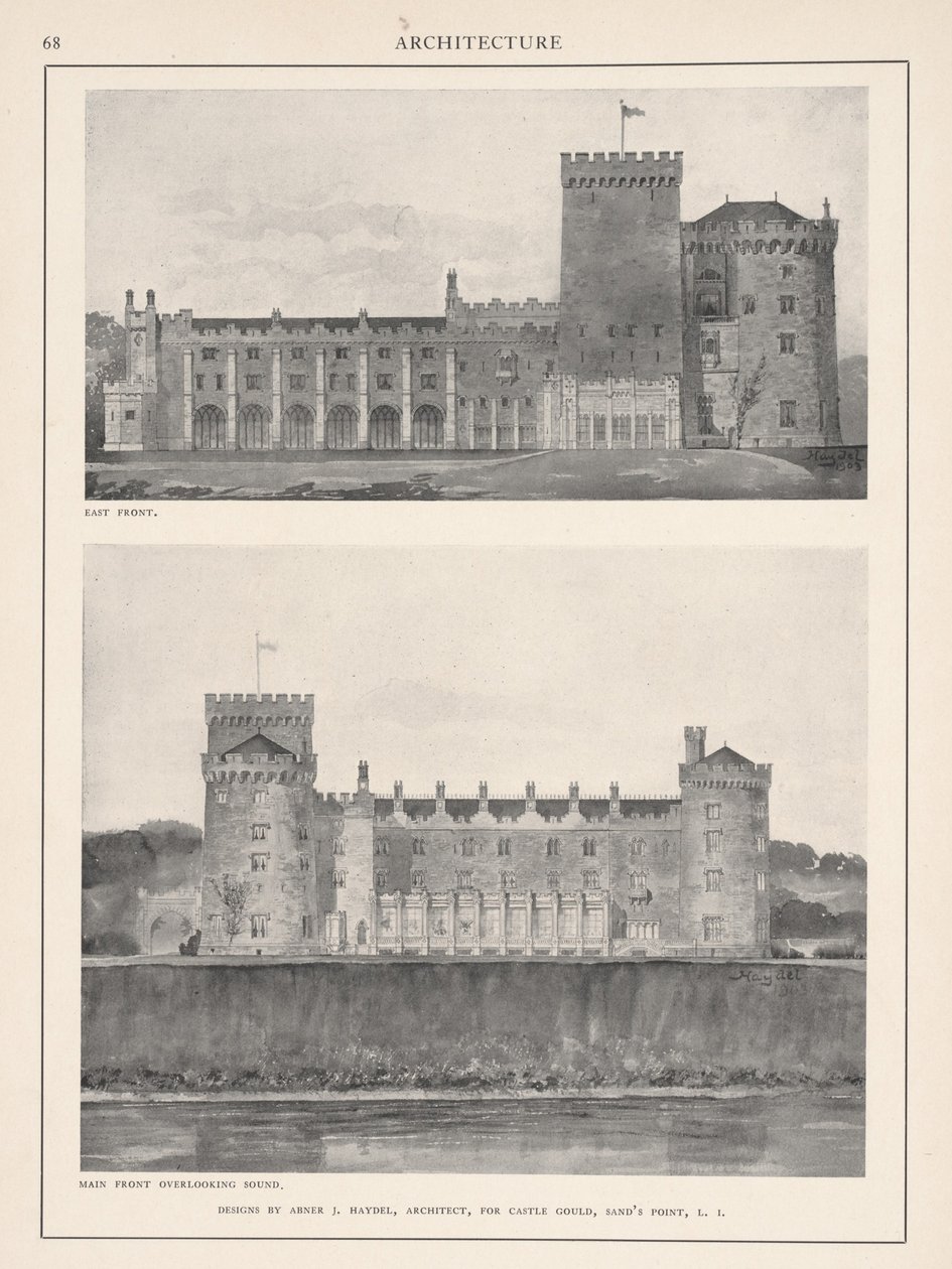 Castelo de Gould, Hempstead House, 1904 de Abner J. Haydel