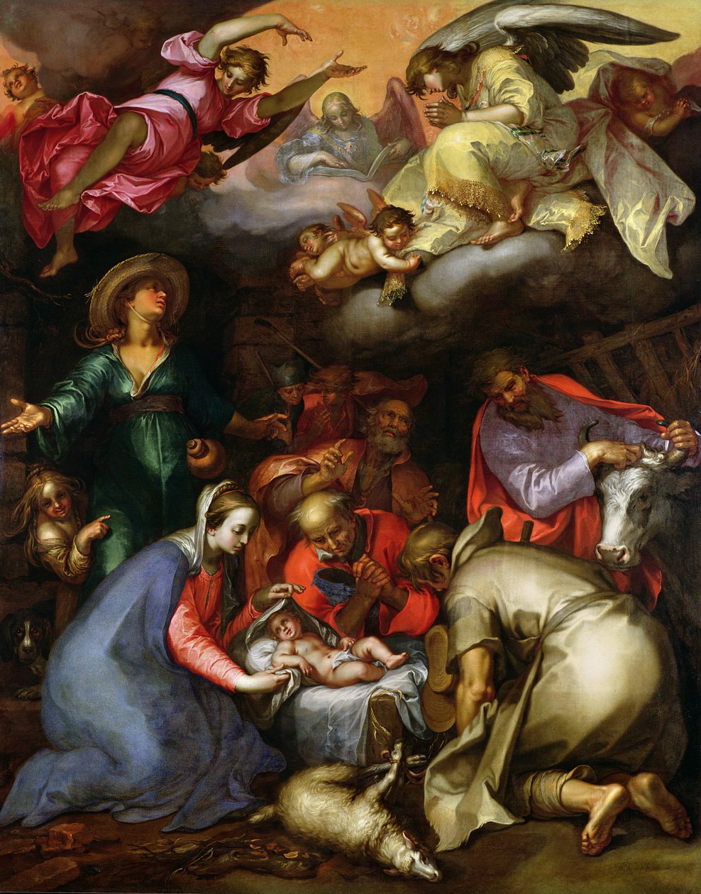 Adoração dos Pastores, 1612 de Abraham Bloemaert