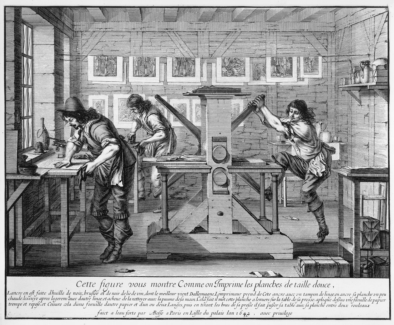 Imprensa francesa, 1642 de Abraham Bosse