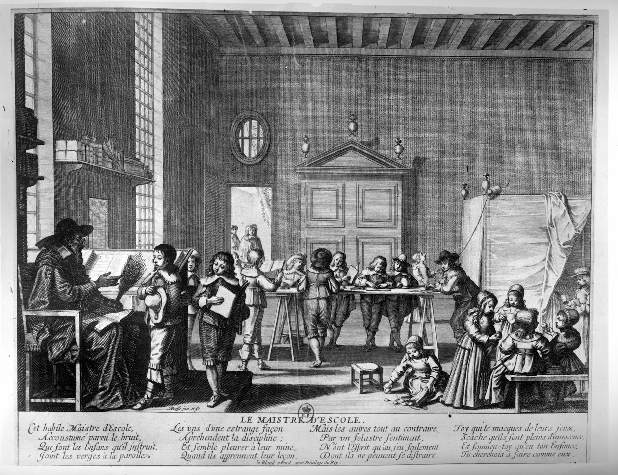 O mestre da escola de Abraham Bosse