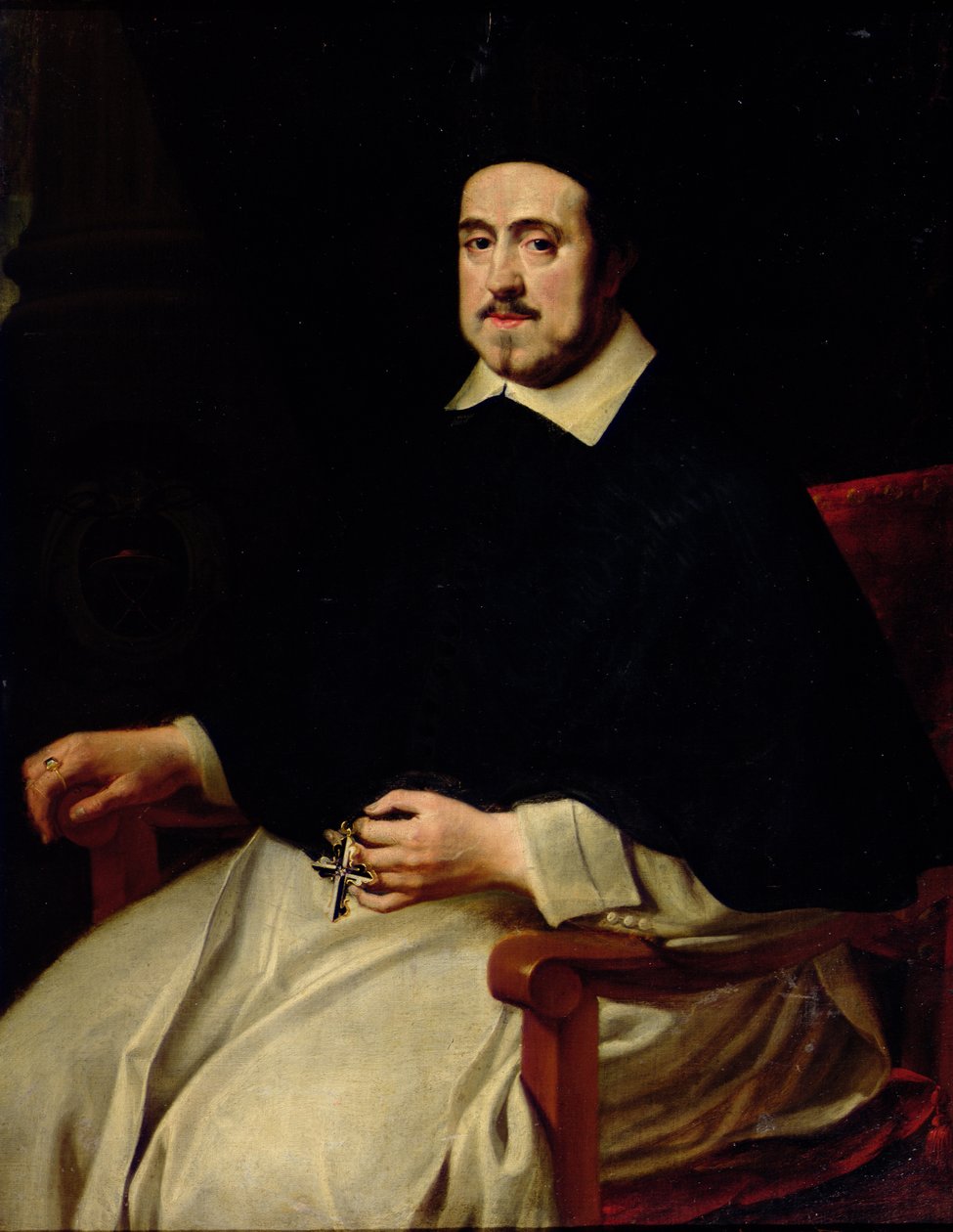 Retrato de Ambrosius Cappelus, Bispo de Antuérpia de Abraham van Diepenbeeck