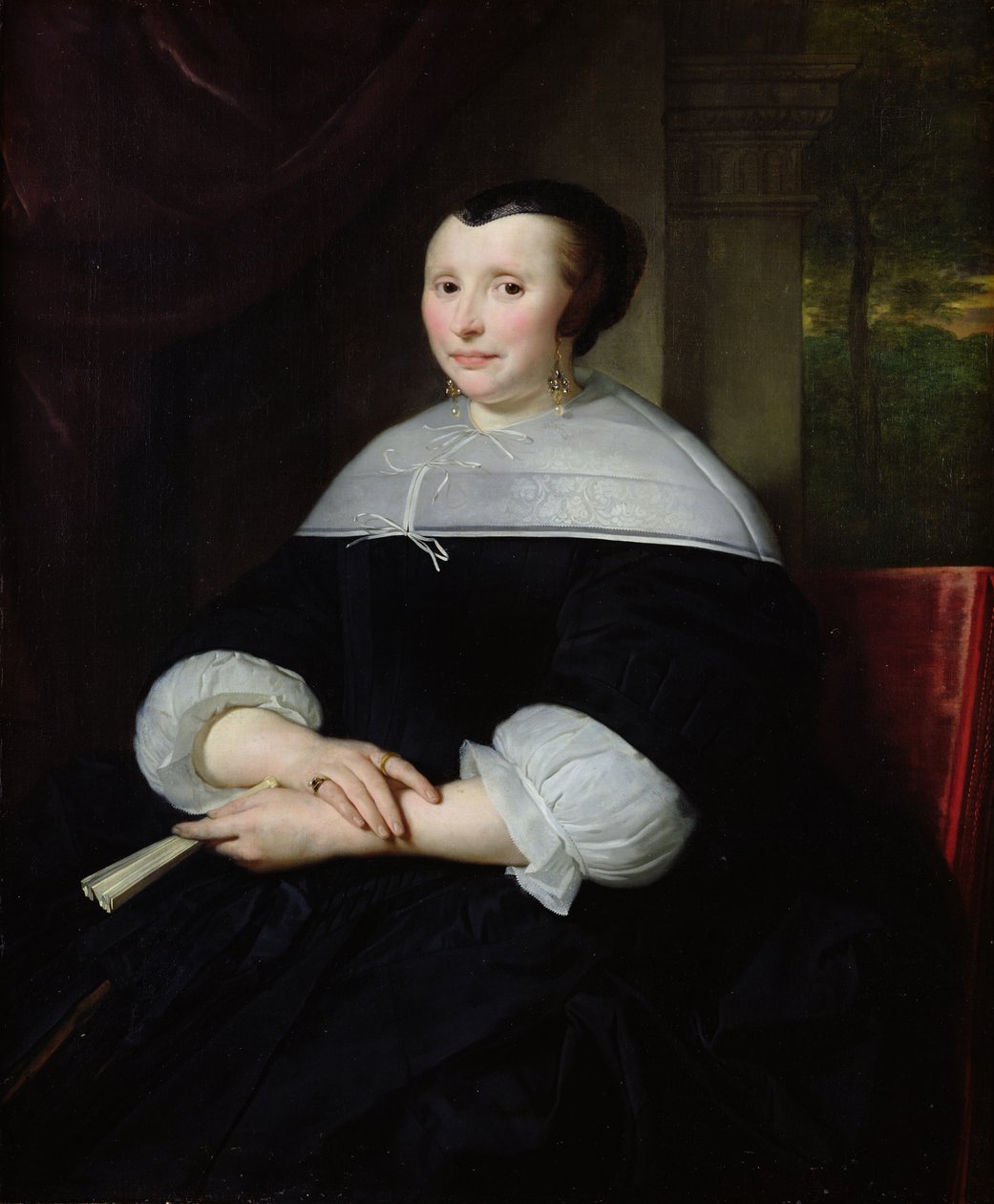 Retrato de uma mulher de Abraham Lambertsz van den Tempel