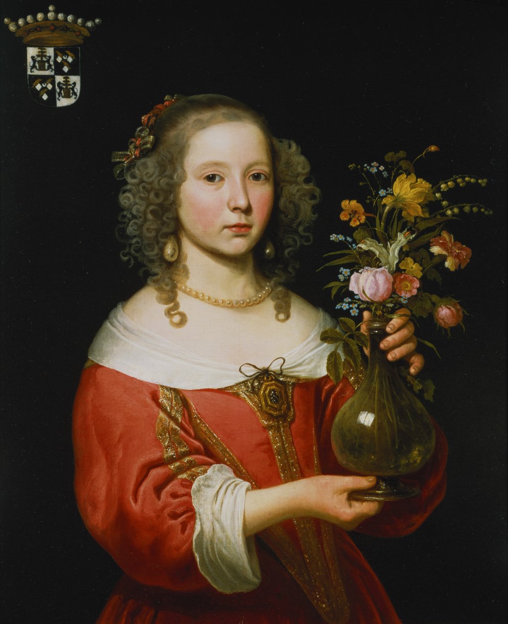 Retrato de uma jovem garota de Abraham Lambertsz van den Tempel