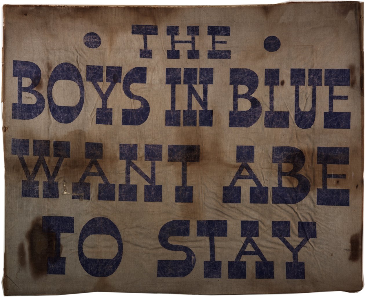 Os meninos de azul querem que Abe fique, 1864 (banner têxtil) de Abraham Lincoln