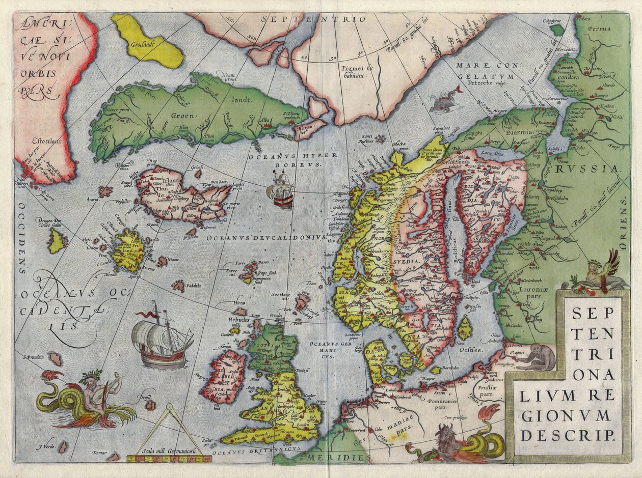 Norte e descrip de Abraham Ortelius